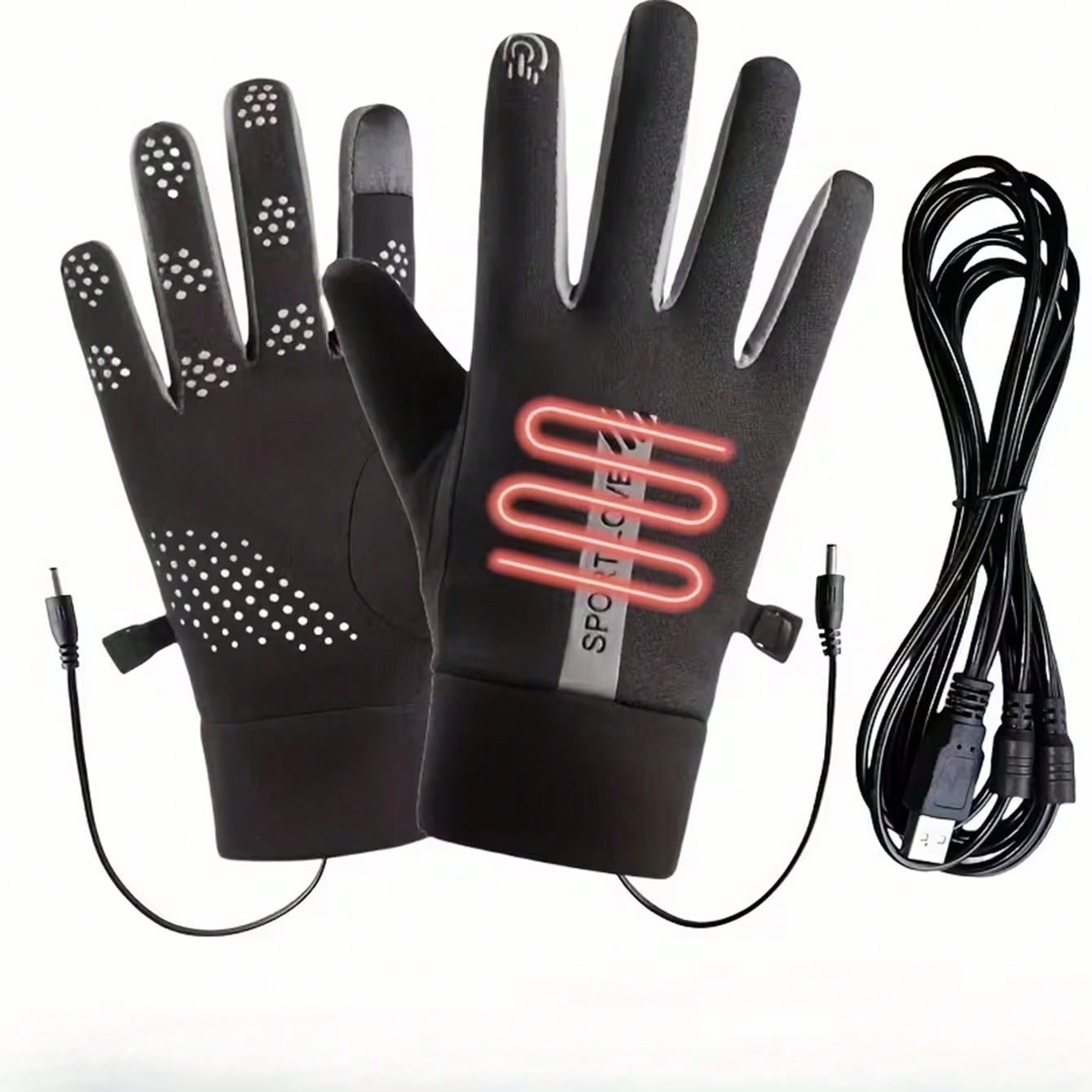 Cycling Commute Essentials - Battery-Free Heated Gloves | Double-Sided Fast
