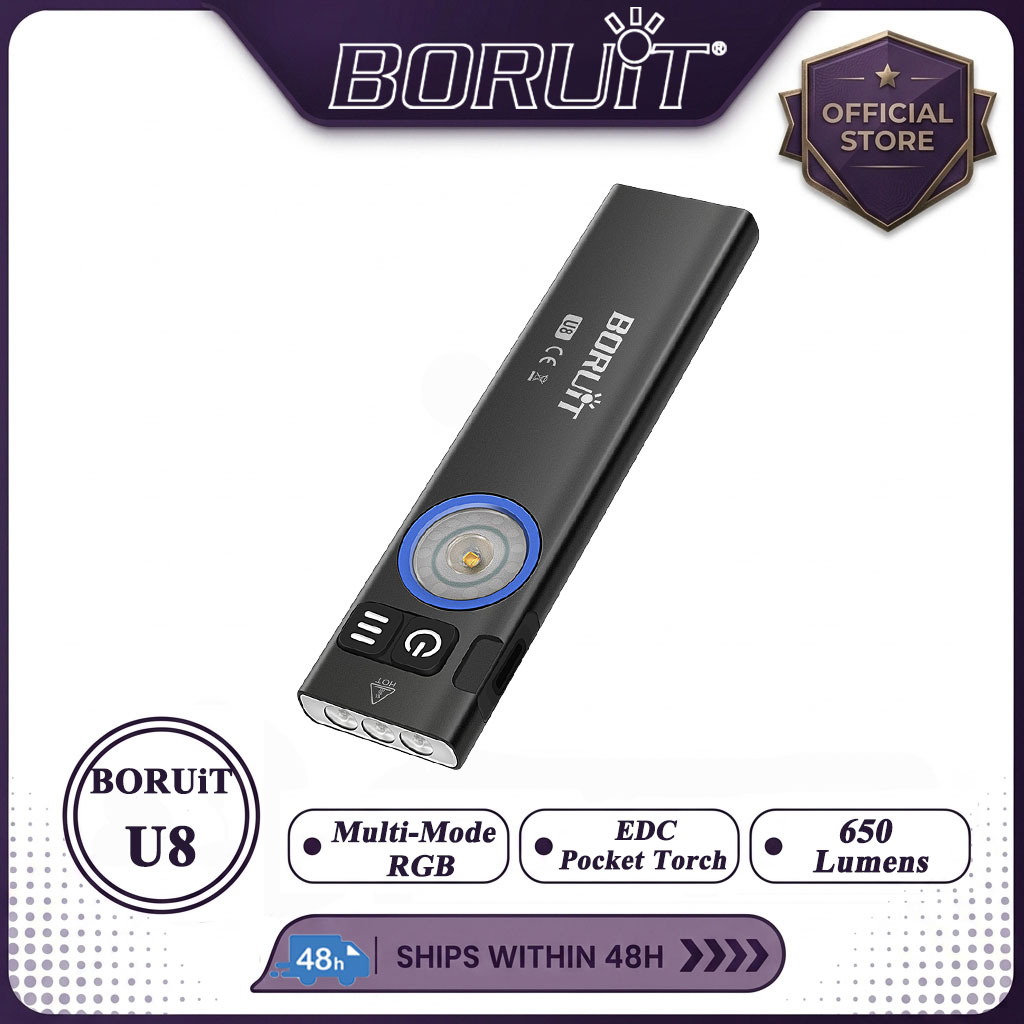 Cycling To Work - BORUiT U8 650LM EDC LED Flashlight