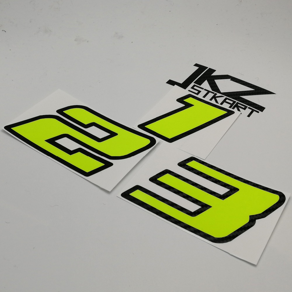 Cycling Quote - JKZ STKART Neon Number Sticker Waterproof