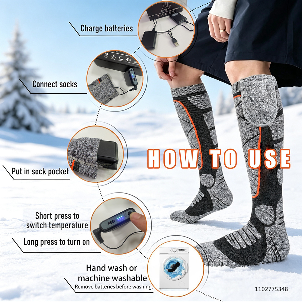 Heated Socks 6000mAh Rechargea - огляд і ціна Cycling To Work