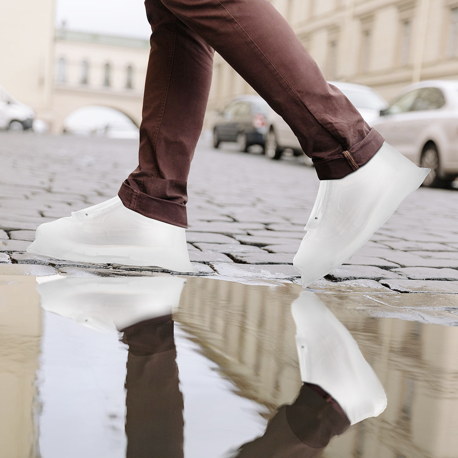 Rain Shoe Covers Reusable Wate - огляд і ціна Cycling Commute In Rain