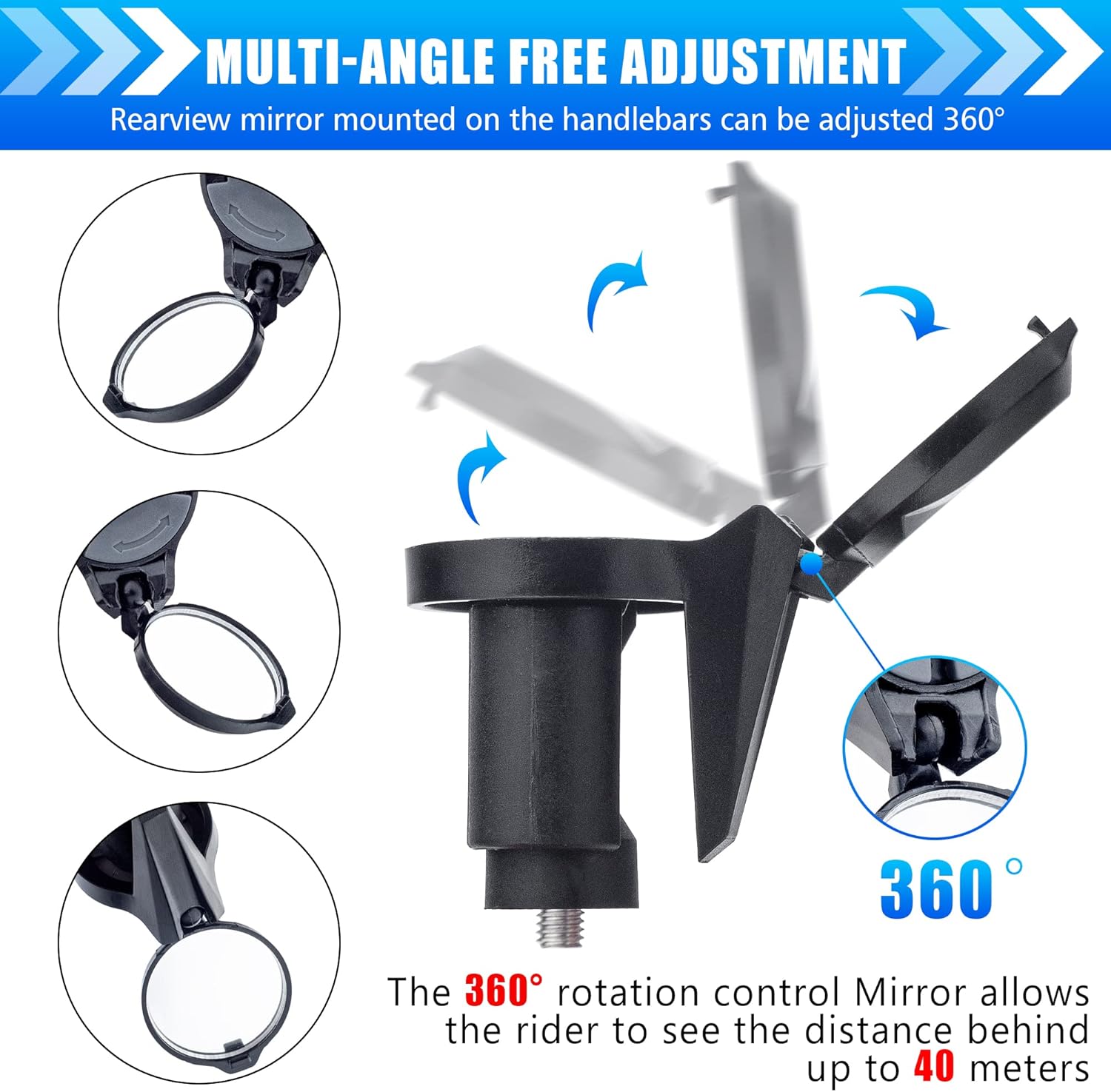 1/2pcs Bicycle Rearview Mirror - огляд і ціна Mirror Handlebar Convex