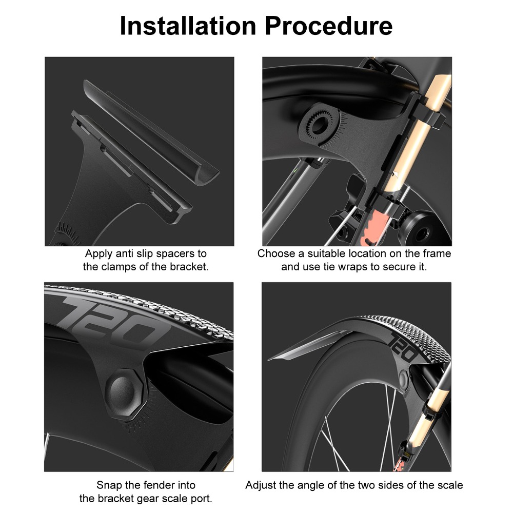 PC Nylon Road Bike Mudguard Li - огляд і ціна Fender Mudguard Set
