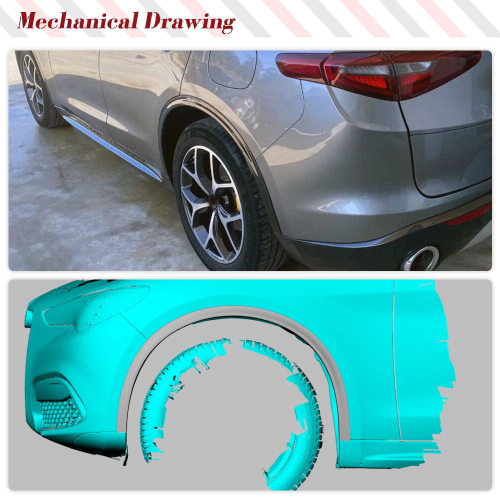 Car Wheel Arches For Alfa Rome - огляд і ціна Fender Mudguard Set
